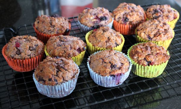 Bær- og sjokolademuffins = gode energibarer